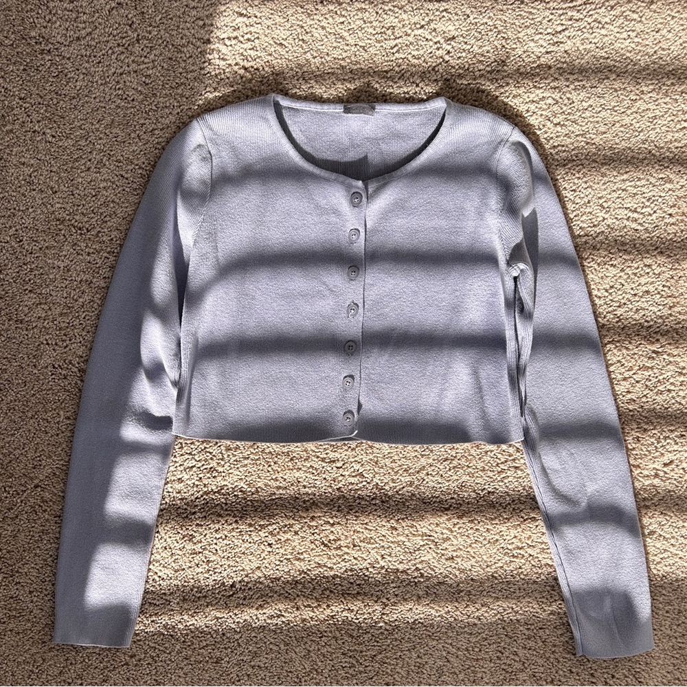 John Galt Light Purple Cardigan Sweater